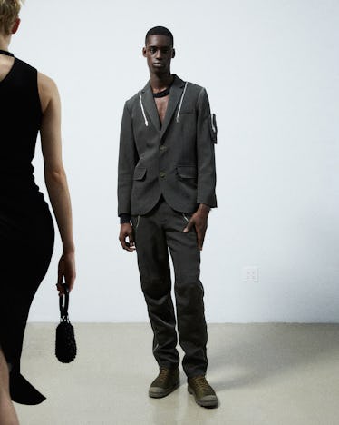 Helmut Lang gray men's suit