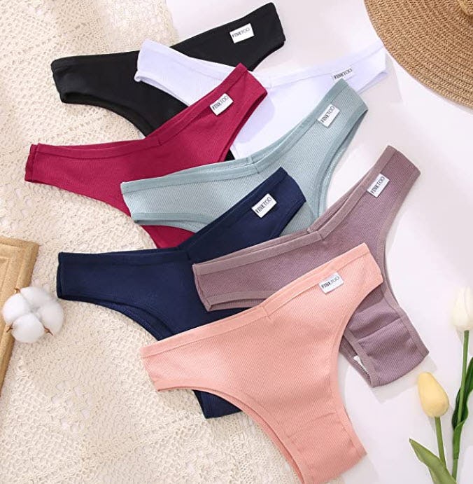 FINETOO Low-Rise Stretch Bikini Panties (10-Pack)