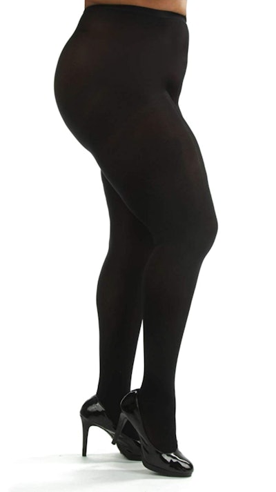 Silky Toes Plus Size Opaque Microfiber Tights
