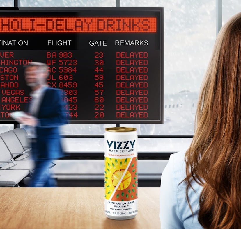 How to get free Vizzy Hard Seltzer for holiday 2021 flight delays.