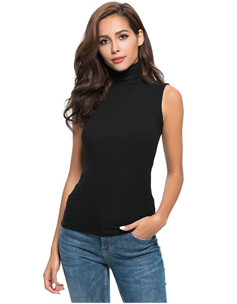 A Grain of Wheat Sleeveless Mock Turtleneck