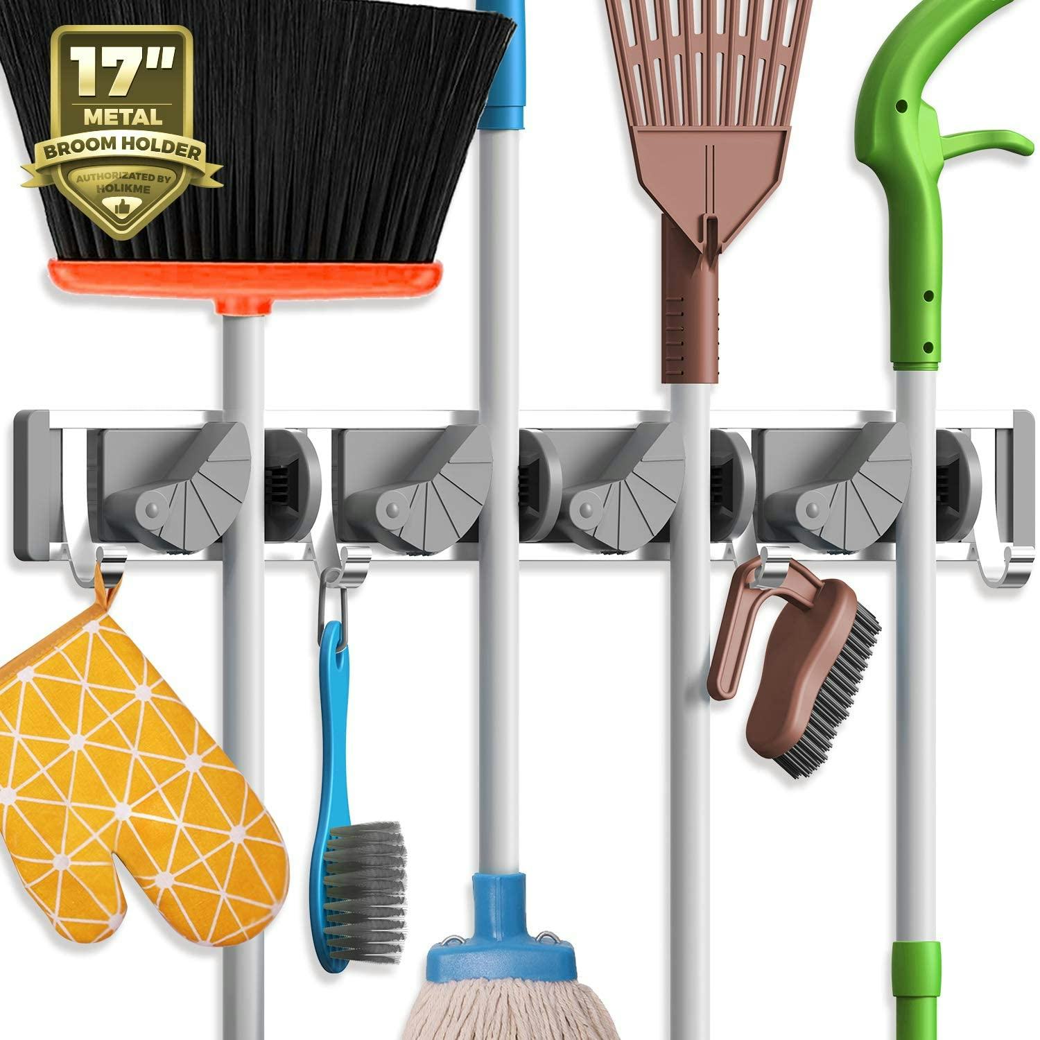 Holikme Wall Mount Broom Holder