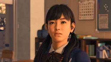 A girl in school in the Lost Judgement Sega game