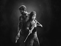 concept art of Ellie and Joel from The Last of Us
