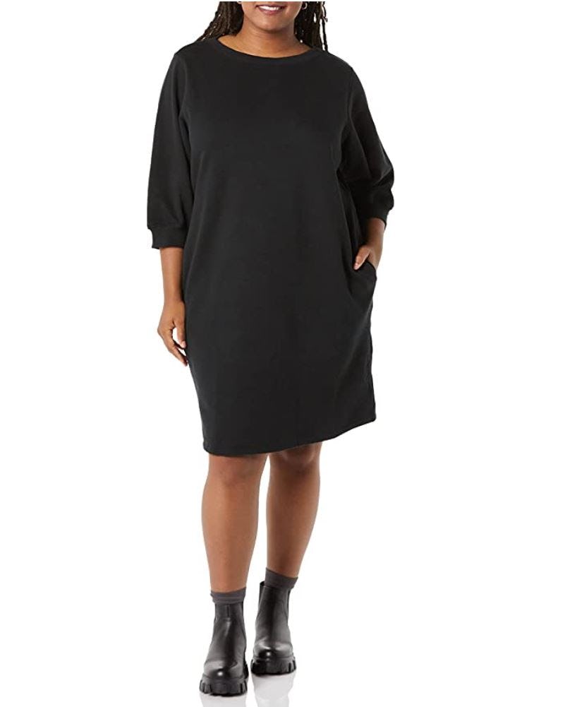 Amazon Essentials Fleece Crew-Neck Dress