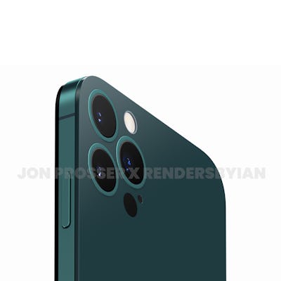 iPhone 14 rendered image with triple camera array