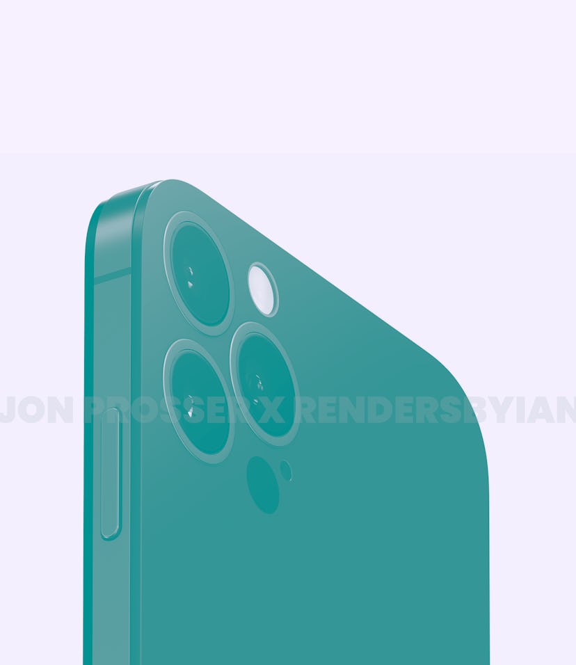 iPhone 14 rendered image with triple camera array