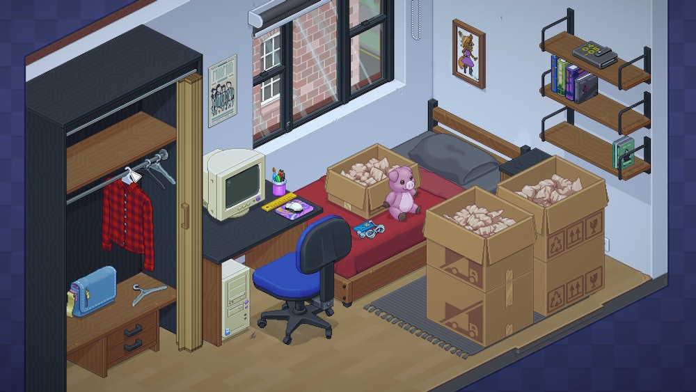 unpacking game screenshot room