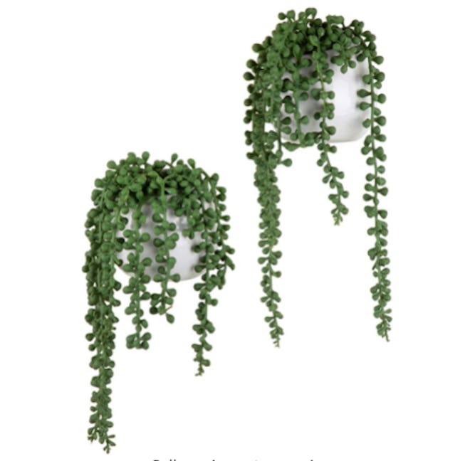 MyGift Artificial String of Pearls Plants (Set of 2)