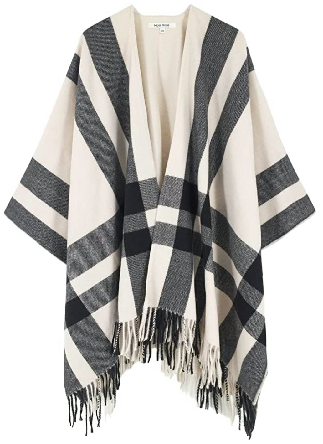 Moss Rose Plaid Shawl Wrap