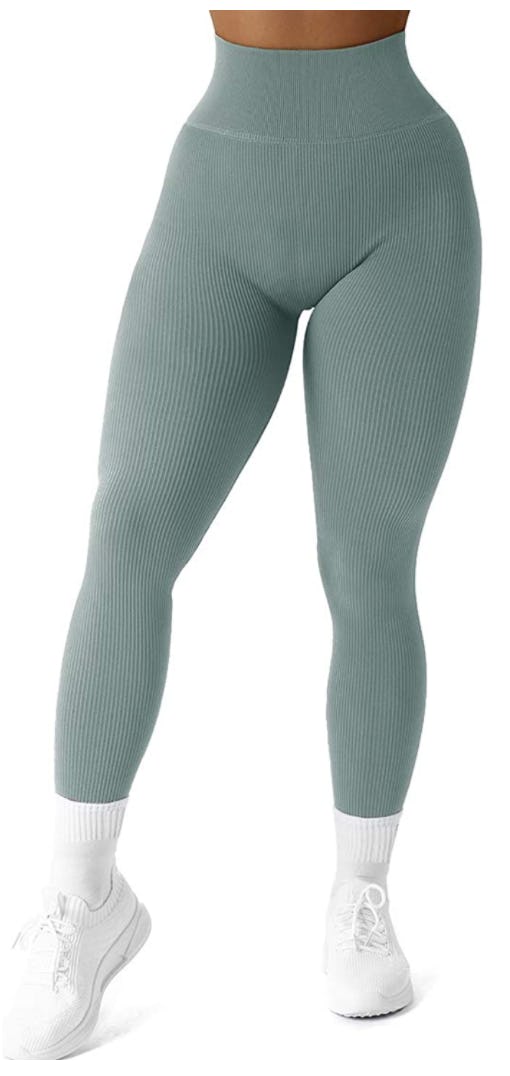 SUUKSESS Ribbed High Waisted Leggings