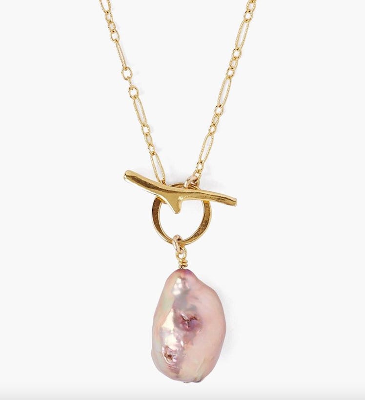 Pink Freshwater Pearl Toggle Necklace