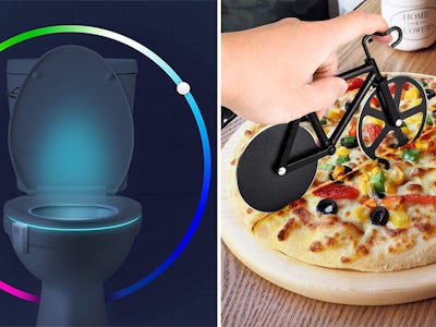 Toilight Original Toilet Night Light and the Ninonly Bicycle Pizza Cutter