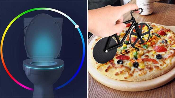 Toilight Original Toilet Night Light and the Ninonly Bicycle Pizza Cutter