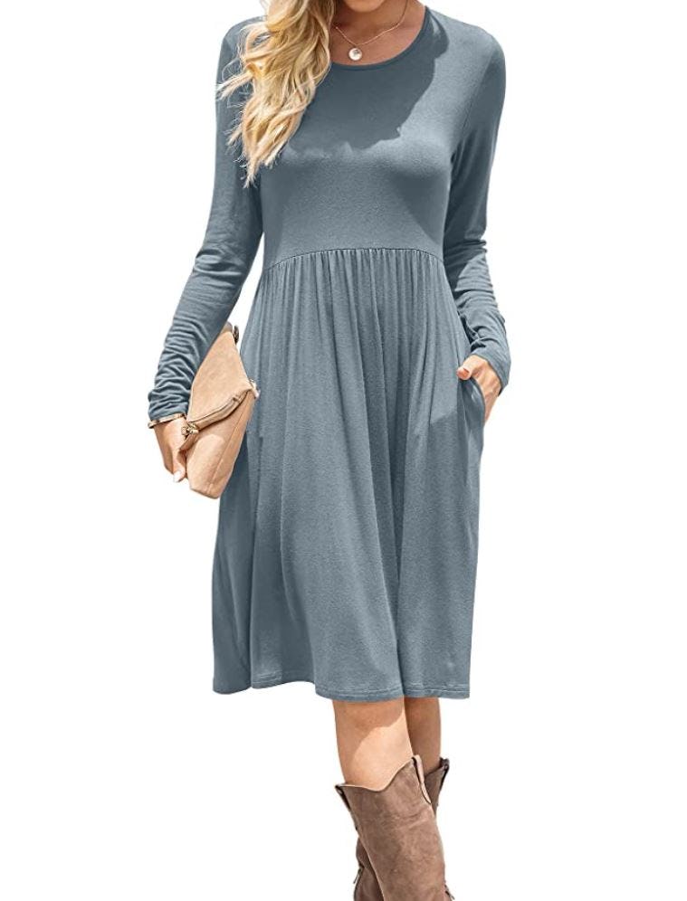 DB MOON Empire Waist Dress with Pockets