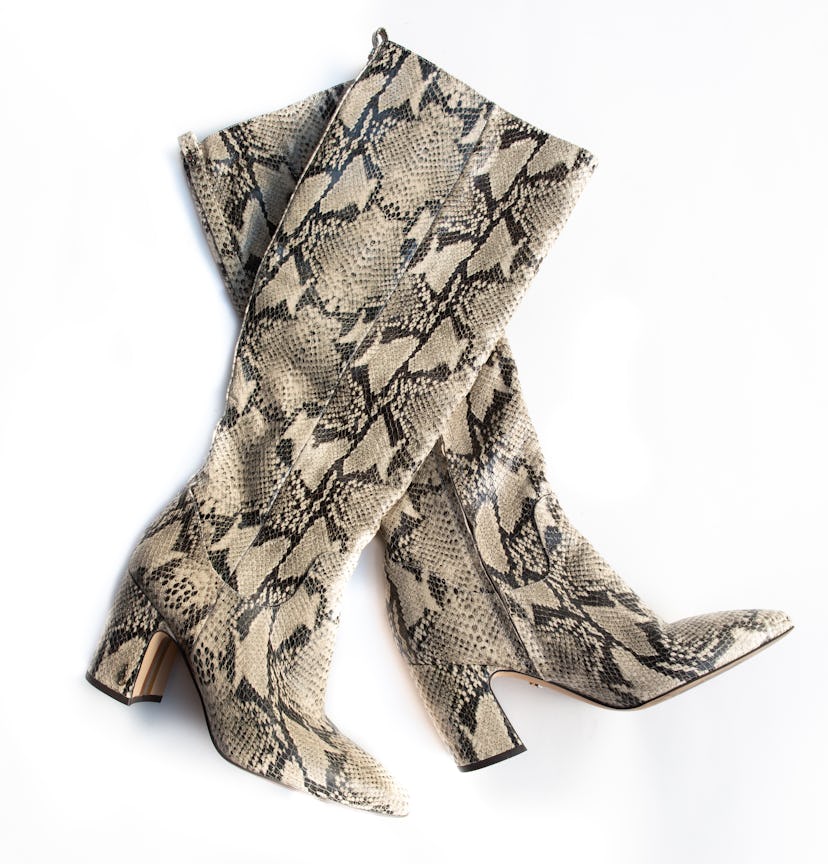 Faux Snakeskin Boots