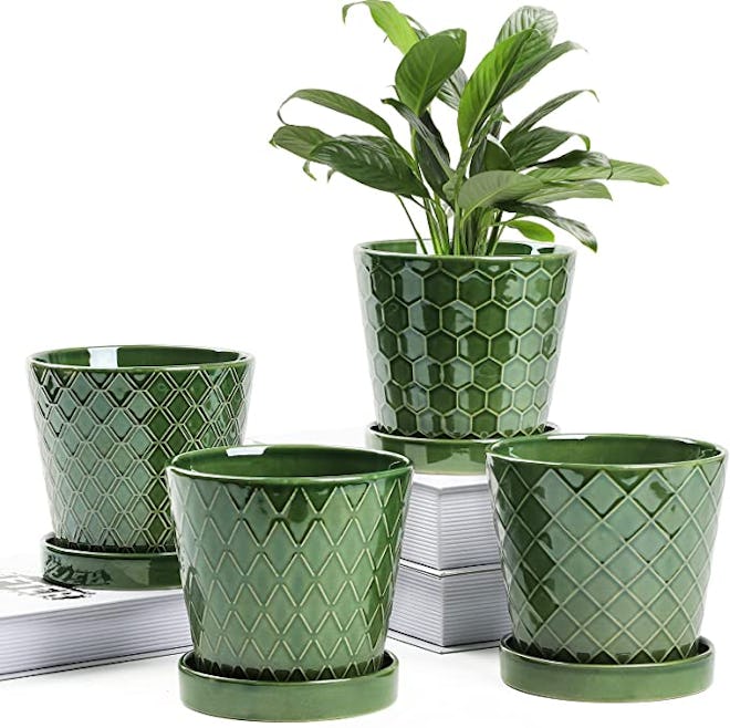 BUYMAX Indoor Plant Pots With Drainage Holes