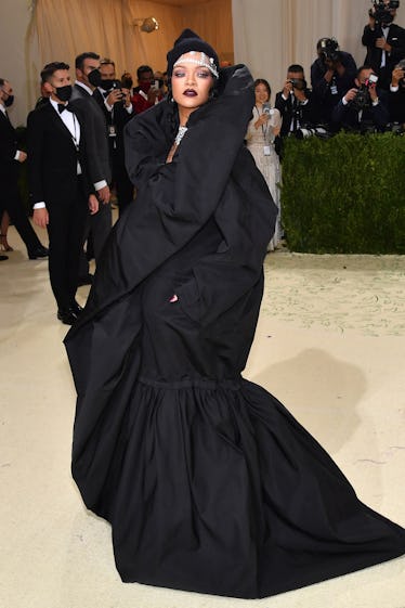 Rihanna arrives for the 2021 Met Gala