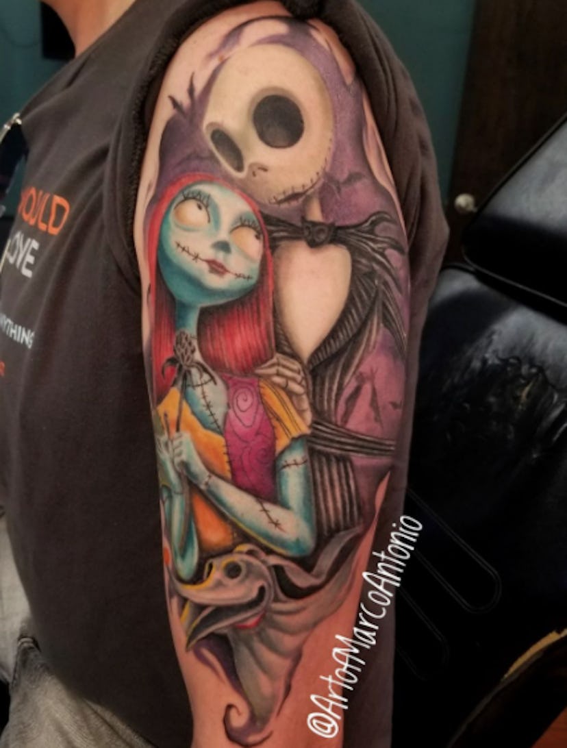 Jack and Sally Tattoo Outline Ideas