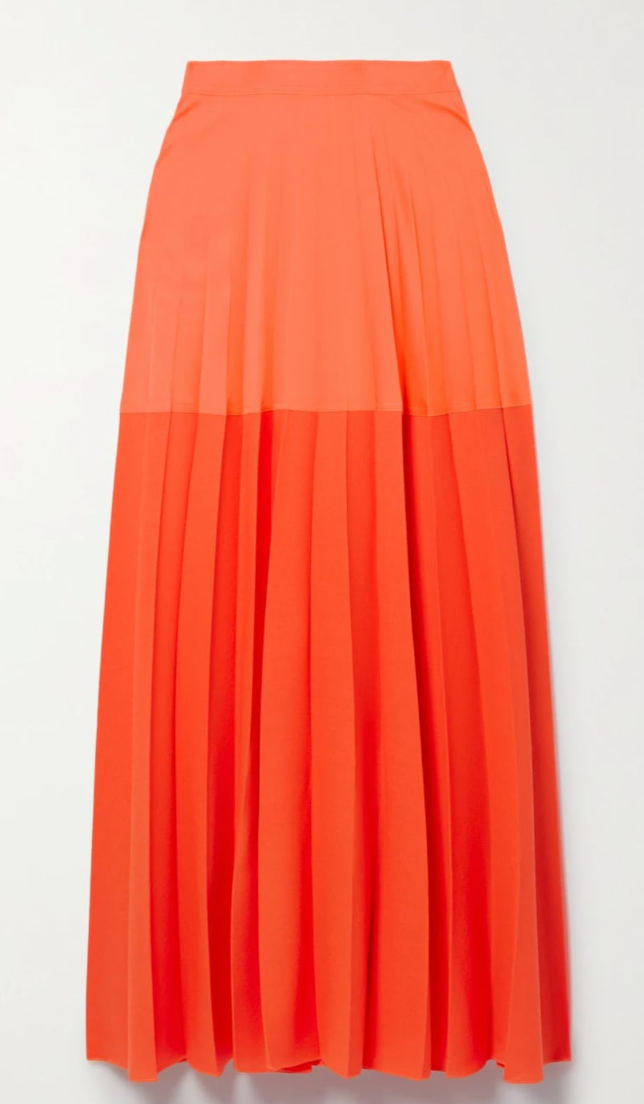 Christopher John Rogers Pleated Color-Block Skirt