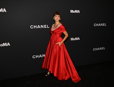 Penelope Cruz in a red Chanel gown