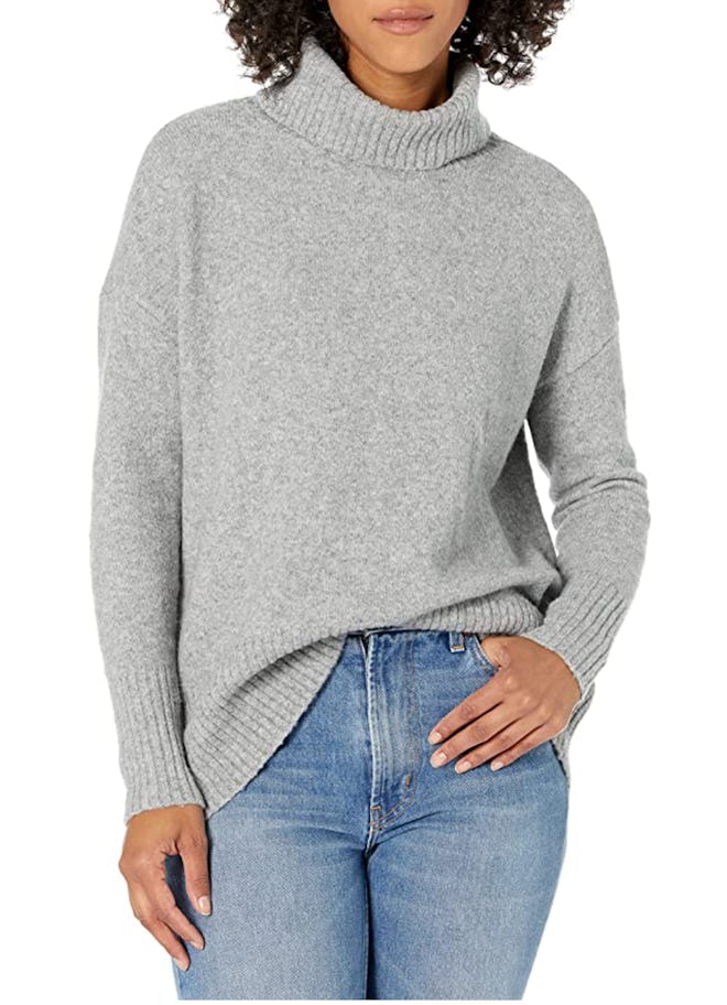 Daily Ritual Oversized Cozy Boucle Turtleneck Sweater