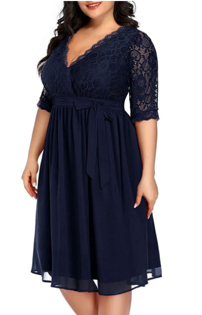 Pinup Fashion Wrap Cocktail Dress