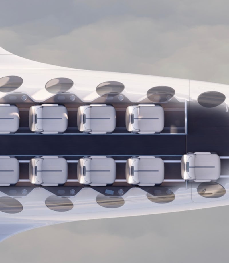 A cabin rendering of Eviation's electric Alice plane.