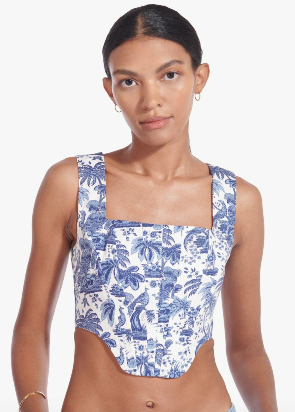 ALICE TOP | CHINA BLUE TOILE