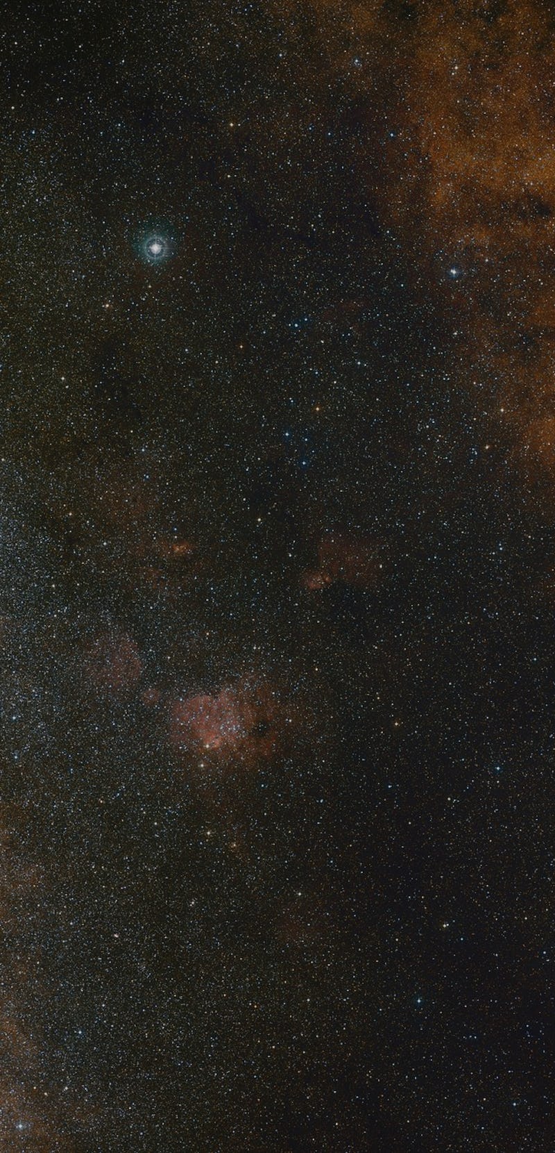wide-field view of Sagittarius A at the center of the Milky Way