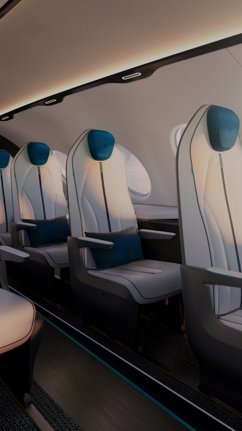 A cabin rendering of Eviation's electric Alice plane.