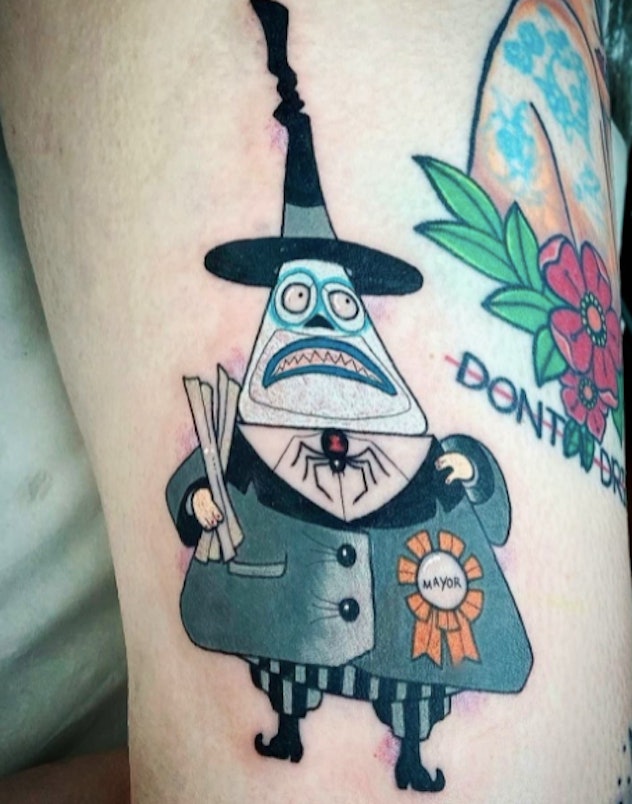 Tattoo of the Mayor from Nightmare Before Christmas