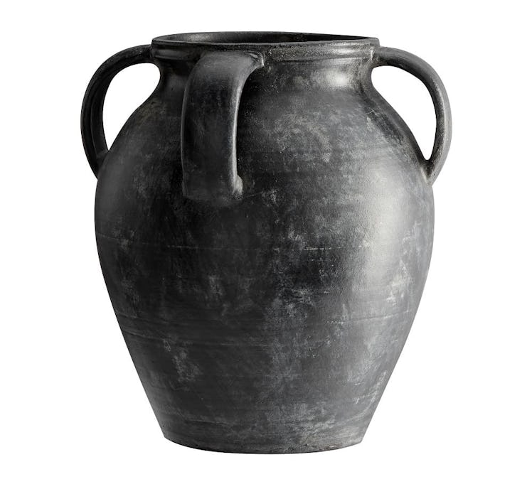 This black vase is great dark cottagecore home decor. 