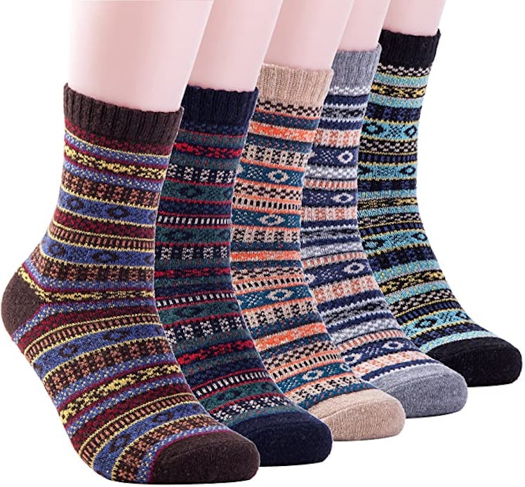 AJXMG Warm Wool Crew Socks
