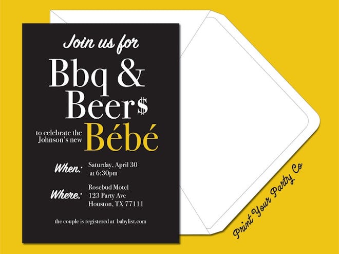 Bebe Shower Invitation - Custom Digital Download Or Printed Options