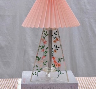 Vintage 50s Lamp with pleated shade