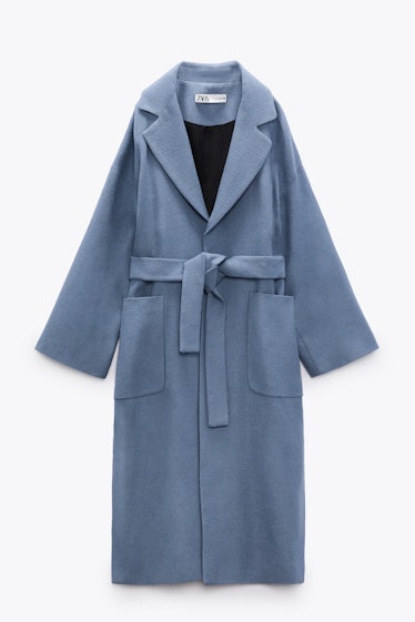 Zara blue wool coat.