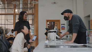 aubrie lee orders a coffee using a speech to text app project relate