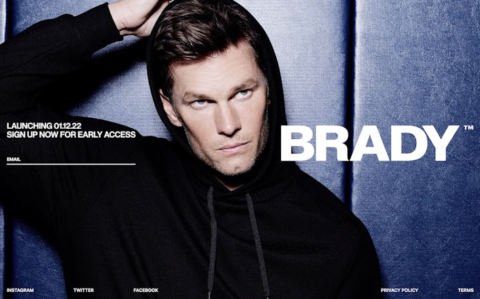 Brady brand by Tom Brady website