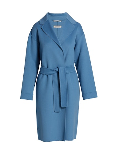 Max Mara blue wool coat.