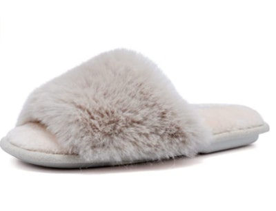 FANTURE Furry Faux Fur Slippers