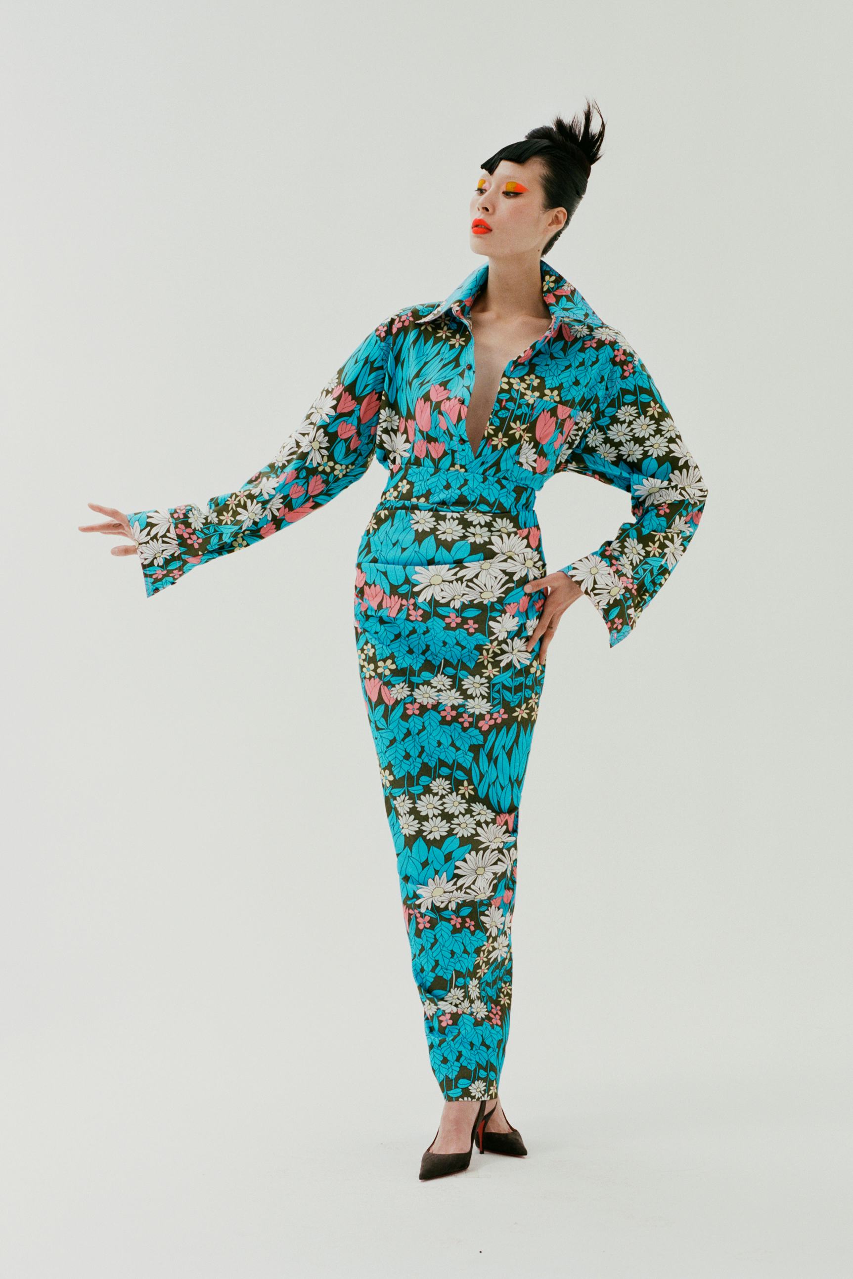 Christopher John Rogers printed suit