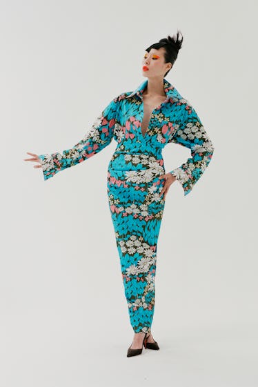 Christopher John Rogers printed suit