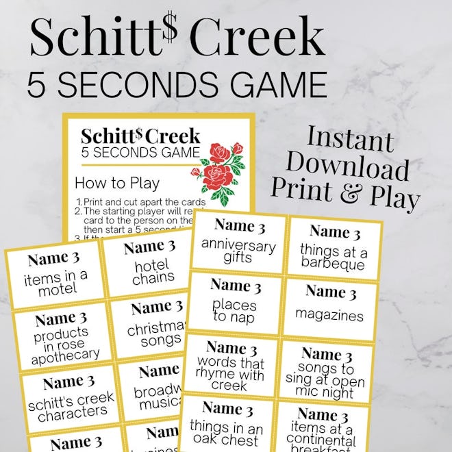 Schitt's Creek 5 Seconds Game Digital Download