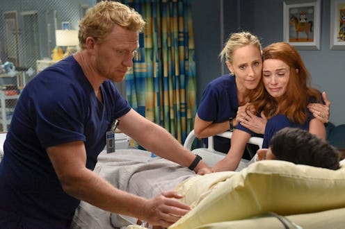 Kevin McKidd as Owen Hunt, Kim Raver as Teddy Altman, and Abigail Spencer as Megan Hunt in 'Grey's A...