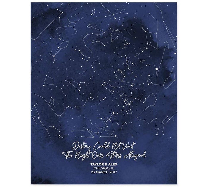 ColorAndFlair Custom Star Map Art Print