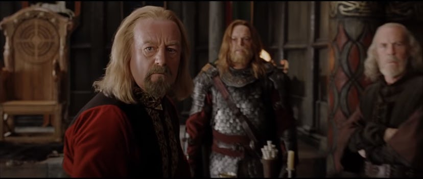 Actor Bernard Hill plays Théoden, King of Rohan, in the Lord of the Rings trilogy based on J.R.R. To...