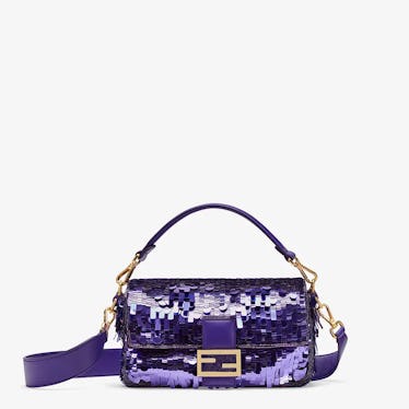 Purple sequin fendi baguette hotsell