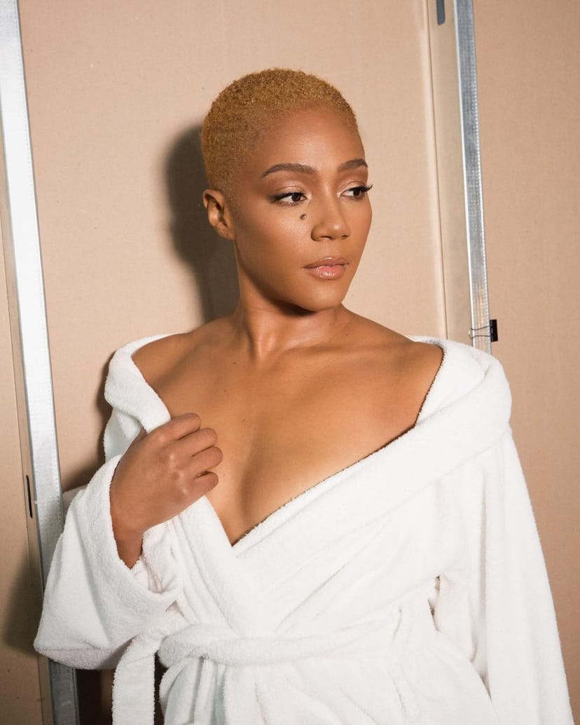 One of the biggest 2021 celebrity hair transformations was Tiffany Haddish's blonde buzzcut.