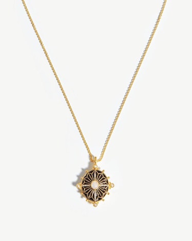 Oval enamel locket necklace by Missoma